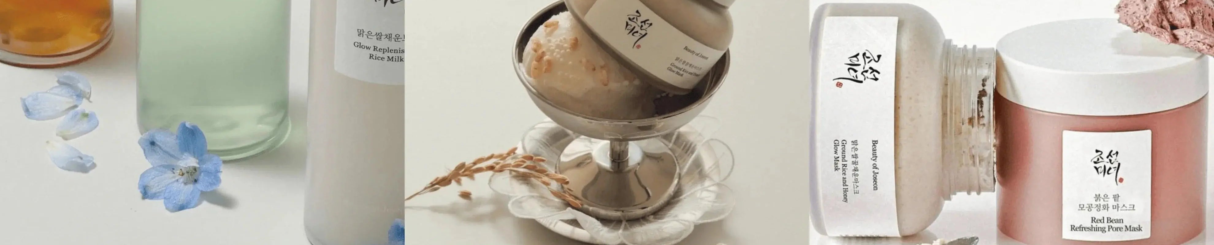Beauty of Joseon skincare products including serums and creams with natural ingredients for glowing skin.