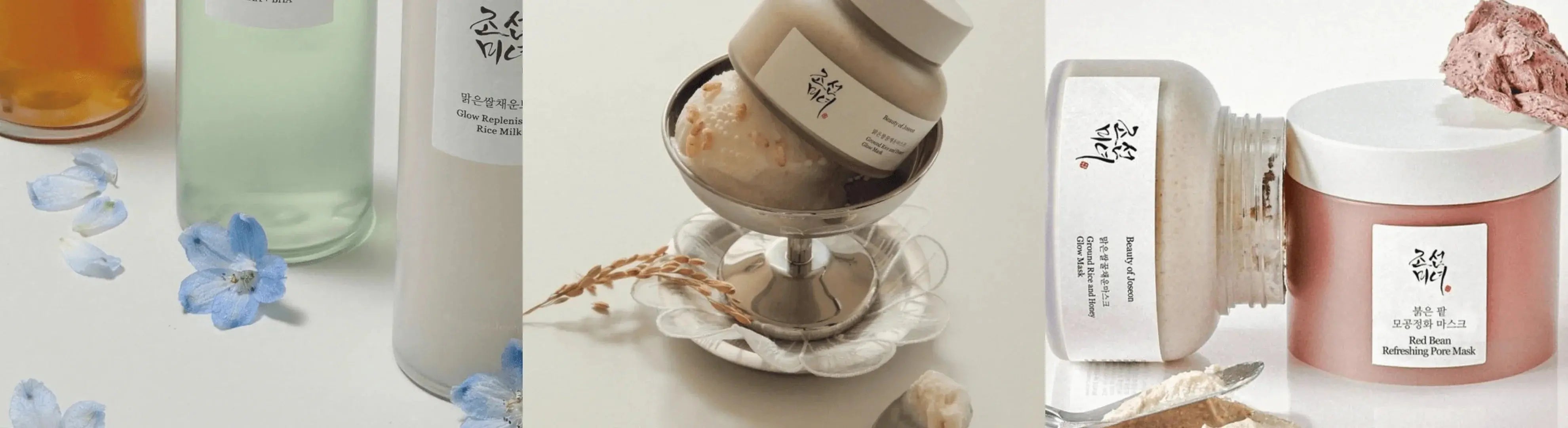 Beauty of Joseon skincare products including serums and creams with natural ingredients for glowing skin.