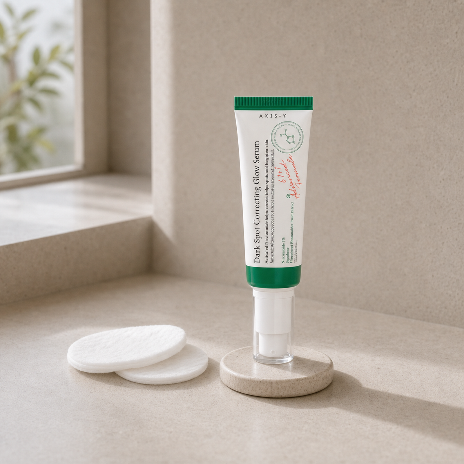 AXIS-Y Dark Spot Correcting Glow Serum Corrects & Brightens 50ml - Routine still life PDP image