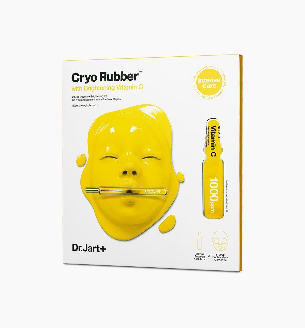 Dr.Jart+ Cryo Rubber with Brightening Vitamin C — yellow ampoule stick with rubber mask pouch