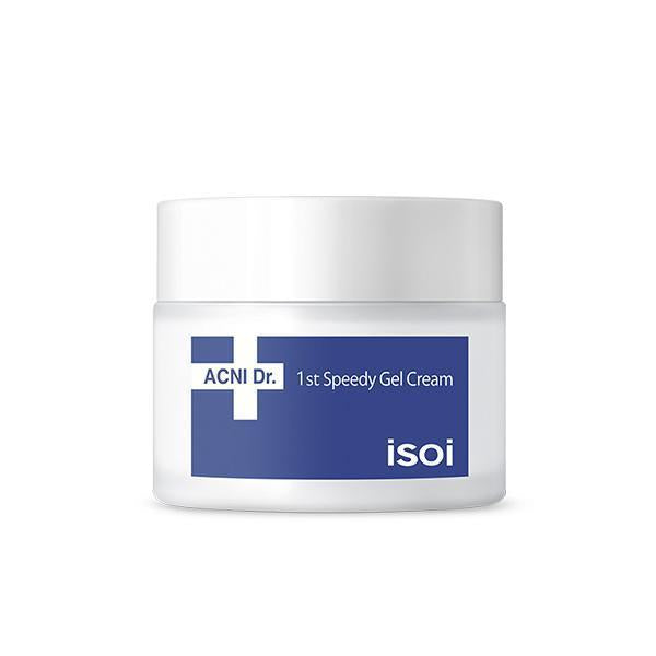 ISOI Acni Dr. 1st Speedy Gel Cream 50ml — white jar with soft green lid