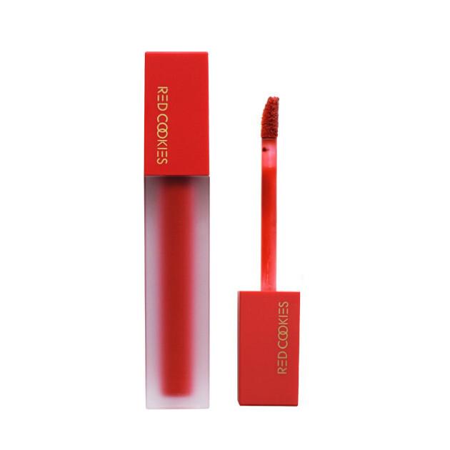RedCookies Brownie Velvet Lip Tint 4g — shade swatches on skin for color comparison