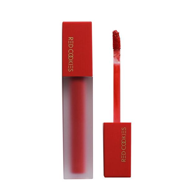 RedCookies Brownie Velvet Lip Tint 4g — lip tint tube with velvet-texture cap on flat lay