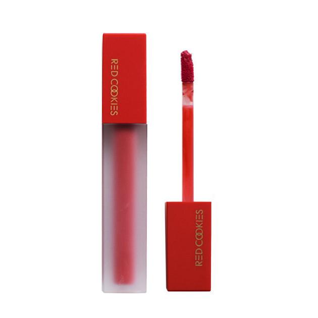 RedCookies Brownie Velvet Lip Tint 4g — close-up of applicator tip showing velvet wand