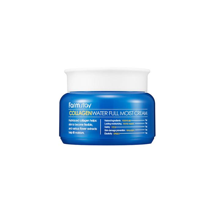 Farmstay Collagen Water Full Moist Cream 100g — white jar with collagen label on neutral background