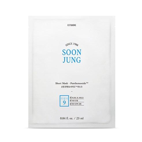 EtudeHouse SoonJung Panthensoside Sheet Mask — white pouch with teal label