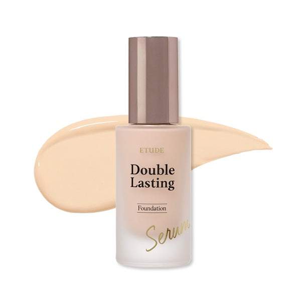 Etudehouse Double Lasting Serum Foundation 30g Neutral Vanilla — glass pump bottle