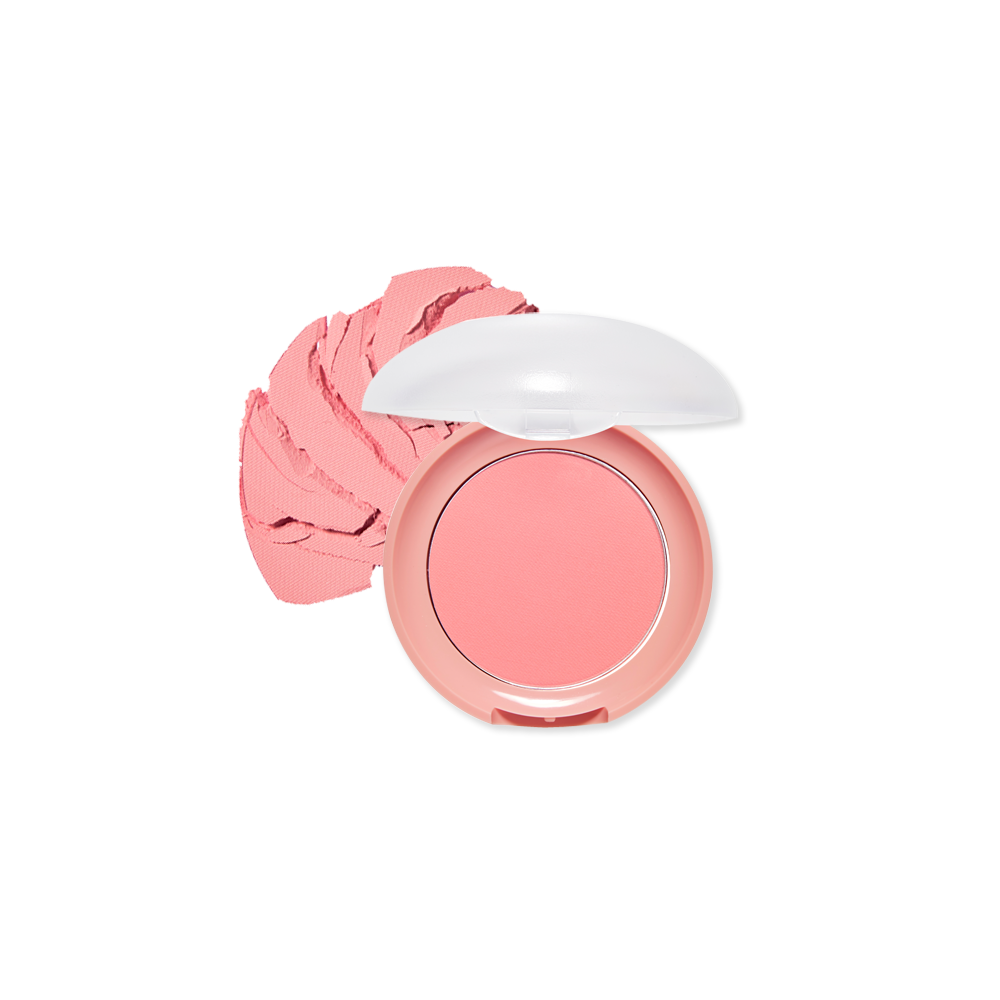Etudehouse Lovely Cookie Blusher 4g OR202 Sweet Coral Candy — compact with cushion puff