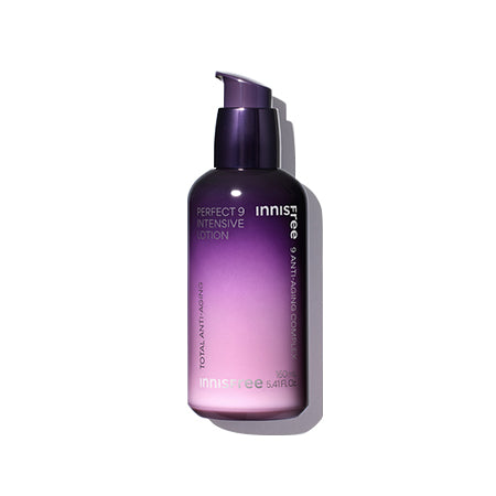 Innisfree Perfect 9 Intensive Lotion 160ml — pump bottle with white and gold label