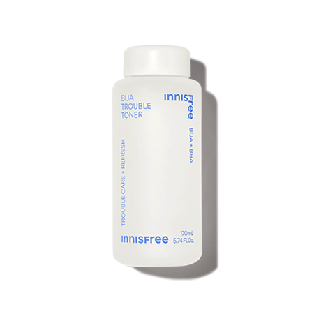 Innisfree Bija Trouble Toner 170ml — clear bottle with green label, front view