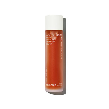 Innisfree Black Tea Youth Enhancing Treatment Essence 145ml — clear bottle with dark cap