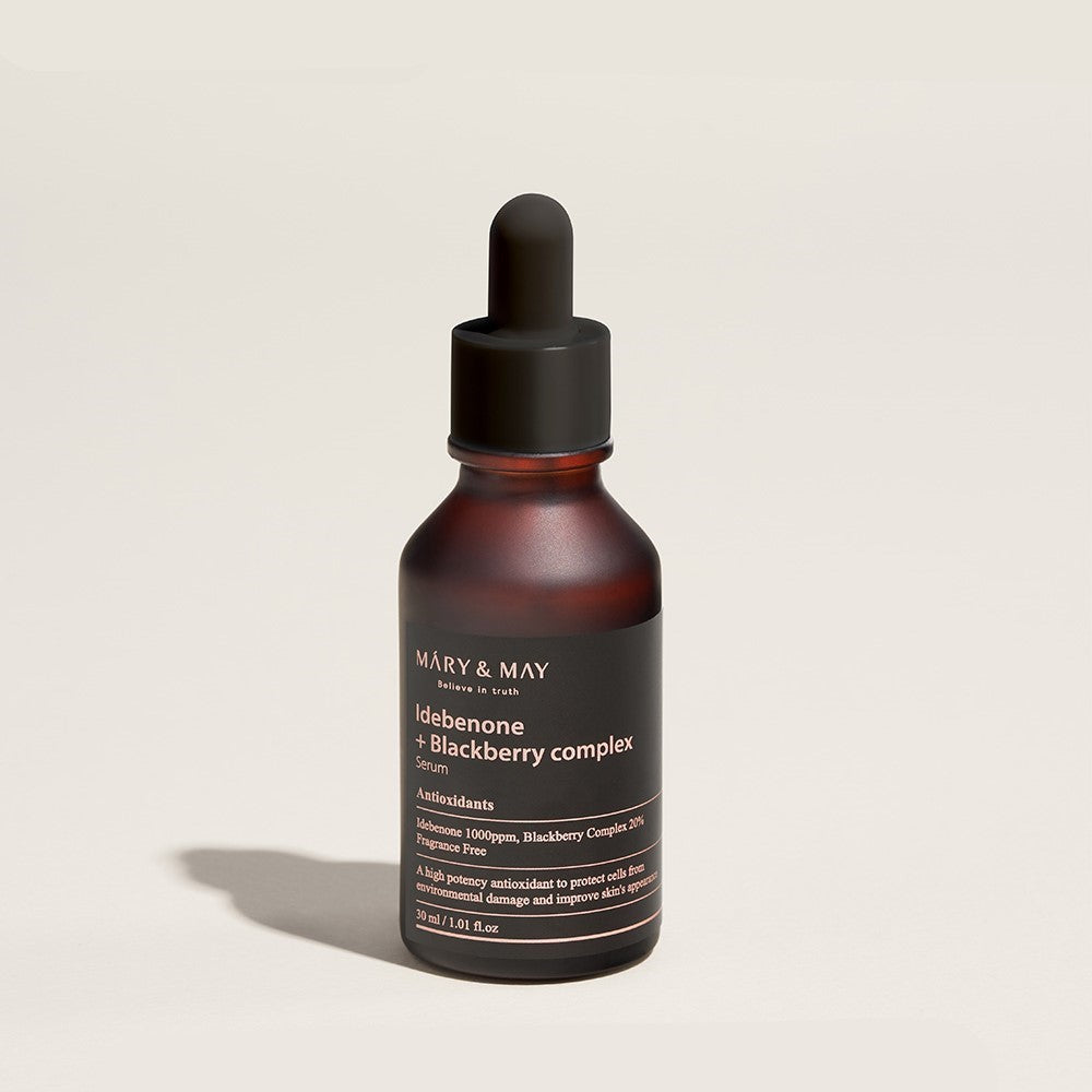 Mary&May Idebenone Blackberry Complex Serum 30ml — dark bottle with label