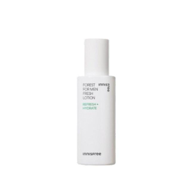 Innisfree Forest For Men Fresh Lotion 140ml — dark green pump bottle on white background