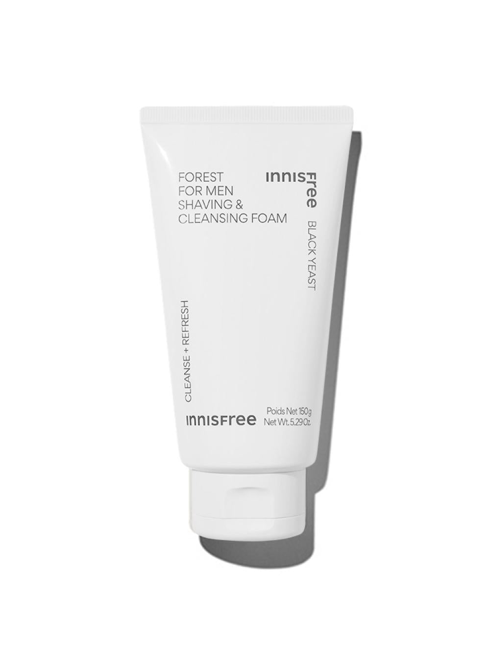 Innisfree Forest For Men Shaving Cleansing Foam 150g — green tube on white background