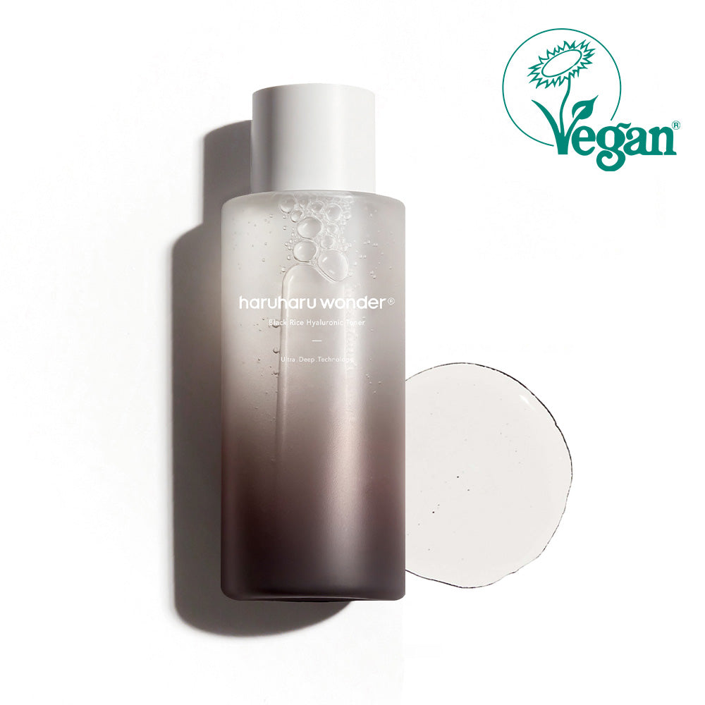 haruharuwonder Black Rice Hyaluronic Toner 300ml — large clear bottle with dark cap, front view
