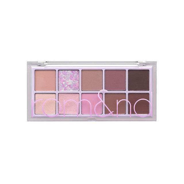ROMAND Better Than Palette 6g Dreamy Lilac Garden — open compact showing lilac and taupe eyeshadows