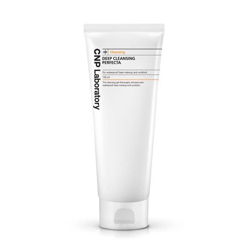 CNP Laboratory Deep Cleansing Perfecta 150ml — clear pump bottle with white gel formula visible