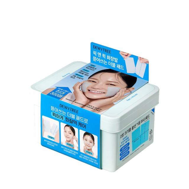 Dewytree Pick and Quick Makeup Boosting Double Pad 100ea — box of 100 dual-textured pads