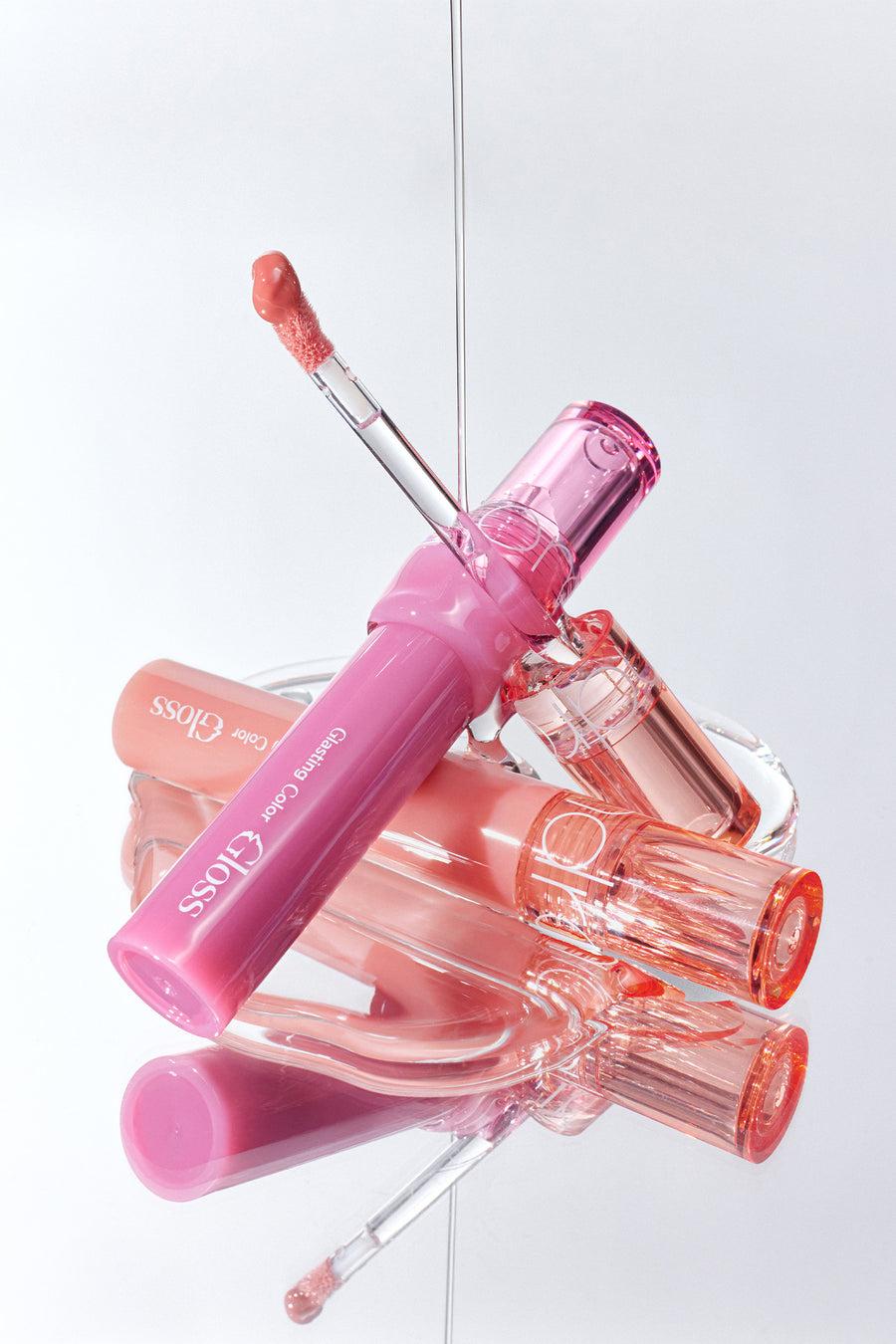 Romand Glasting Color Gloss 4g 04 Grapy Way — gloss wand with purple-toned shade swatch