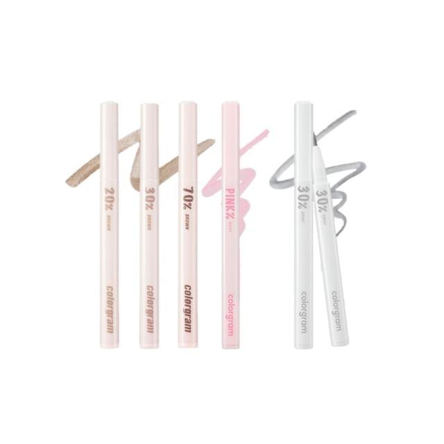 Colorgram Shade Re-Forming Brush Liner 0.5g — brush tip detail on skin swatch