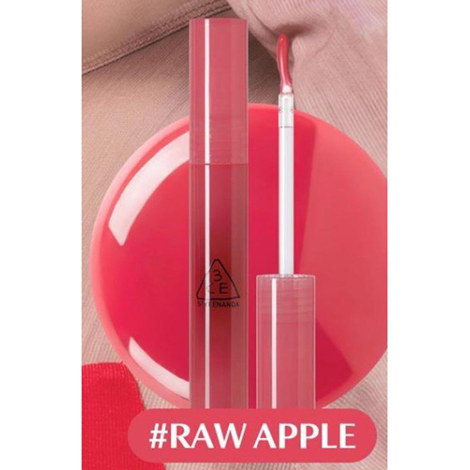 3CE Drop Glow Gel 3.8g — top-down flat lay with multiple color variants lined up