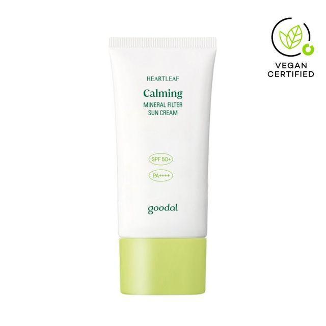 Goodal Calming Mineral Filter Sunscreen 50ml — pale green tube with minimal label, front view