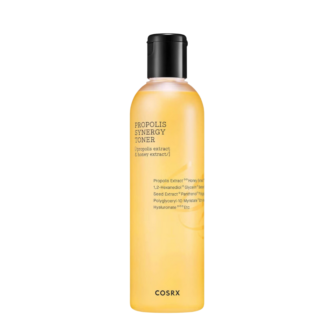 COSRX Full Fit Propolis Synergy Toner 280ml — large amber bottle with pump dispenser