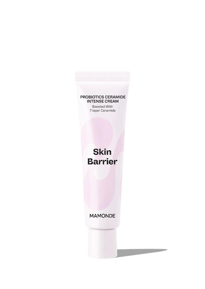 Momonde Probiotics Ceramide Intense Cream 60ml — white jar with purple label on neutral background