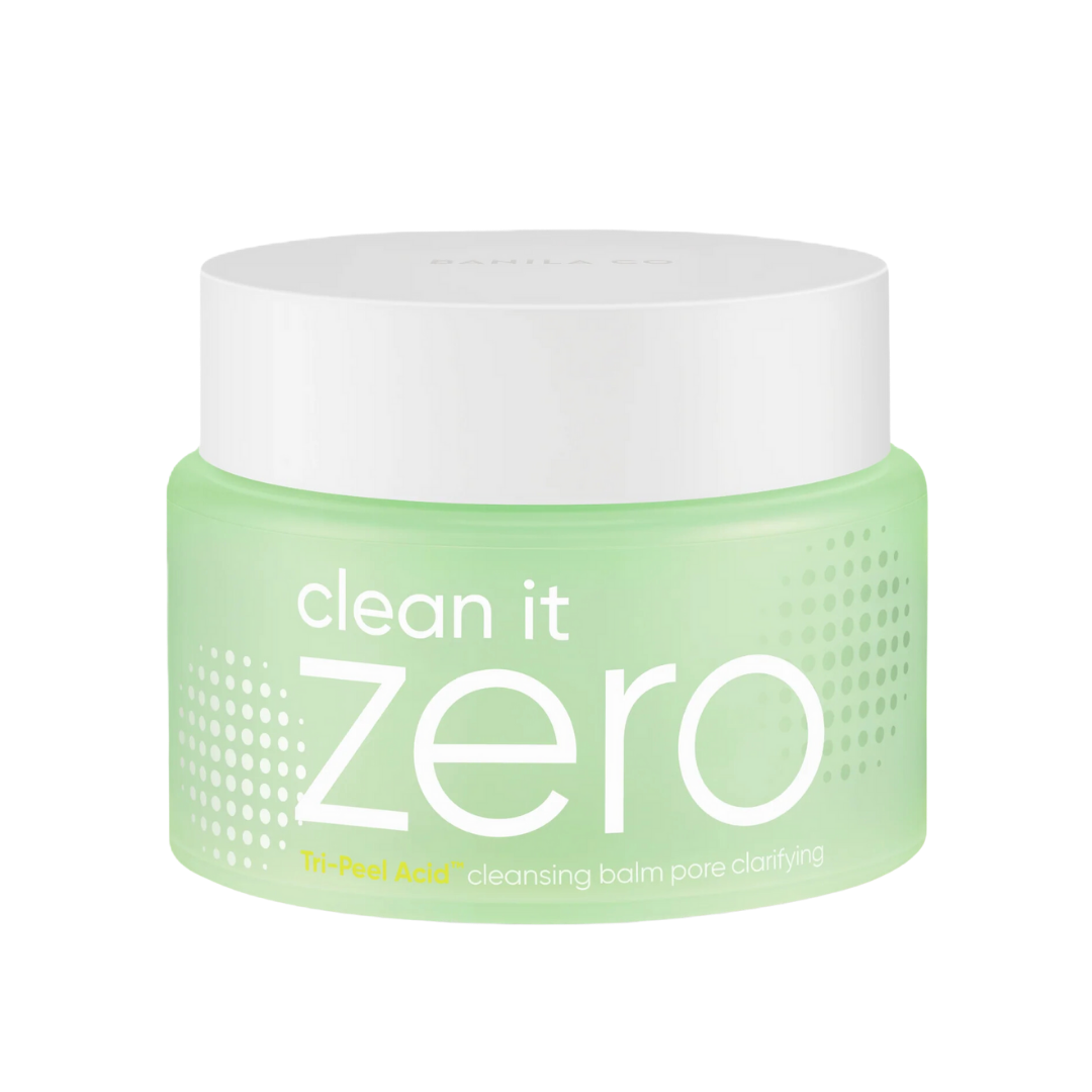 BanilaCo Clean It Zero Pore Clarifying Cleansing Balm 100ml — front of jar with white spatula beside it