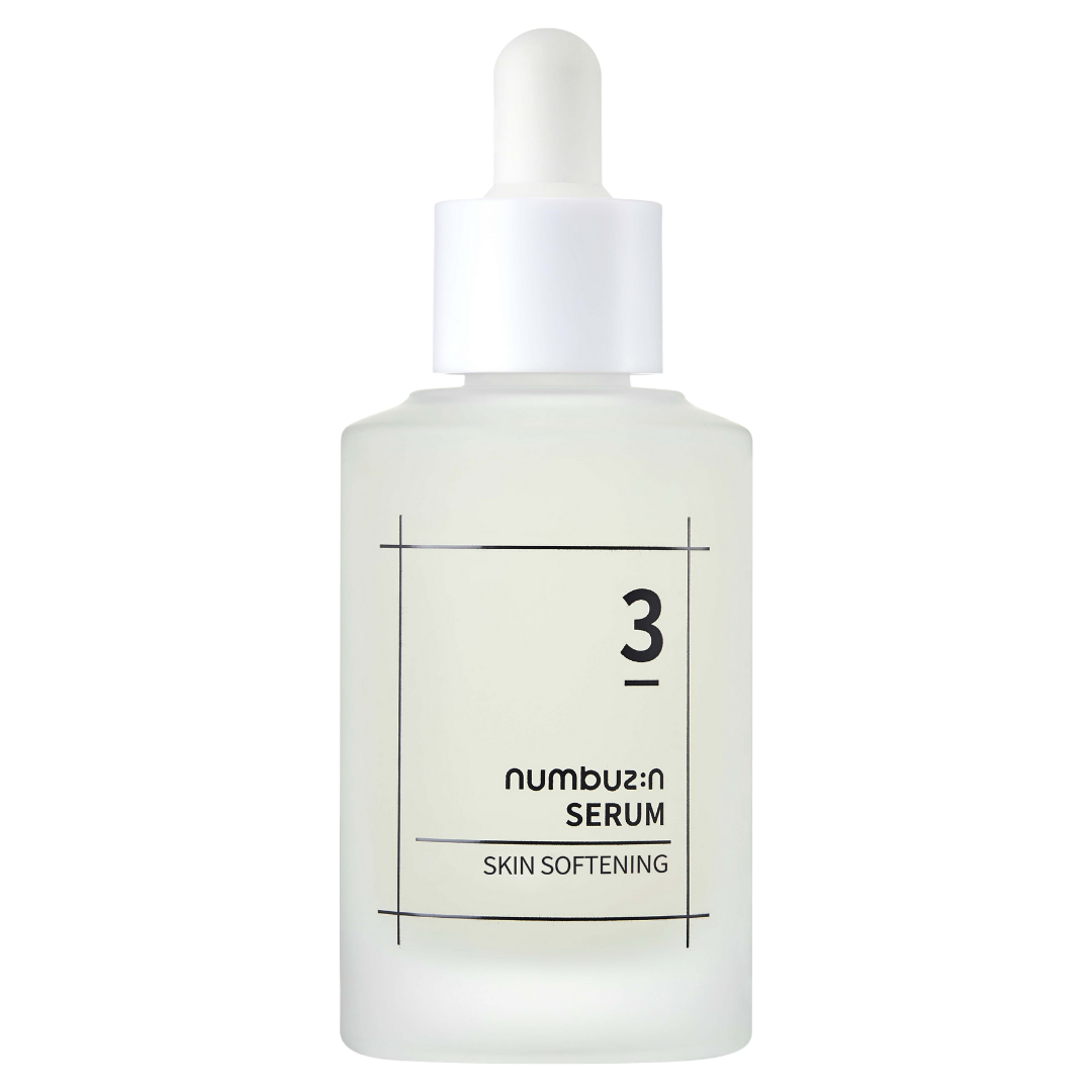 Numbuzin No.3 Skin Softening Serum 50ml — frosted bottle with numbered label on clean background