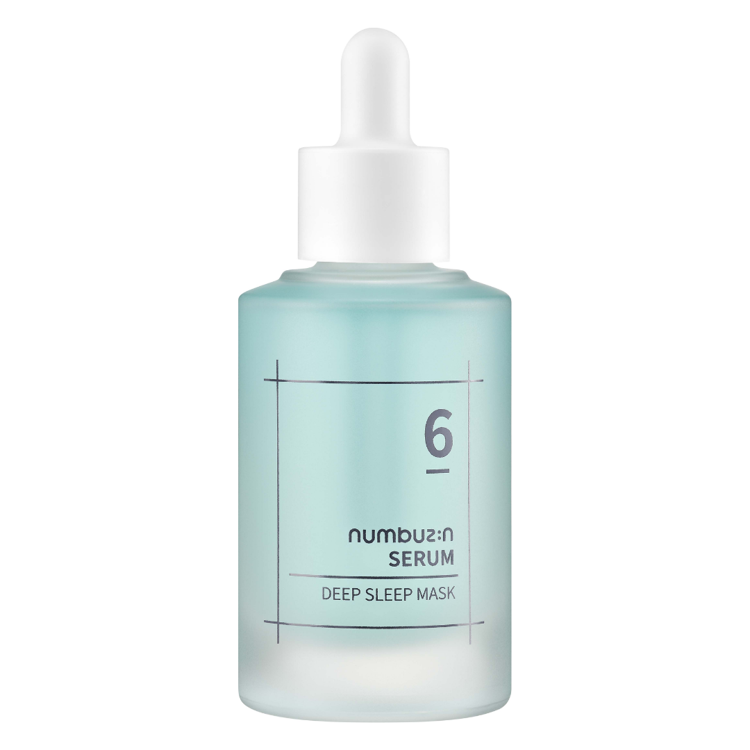 Numbuzin No.6 Deep Sleep Mask Serum 50ml — blue-toned bottle with overnight sleeping mask label