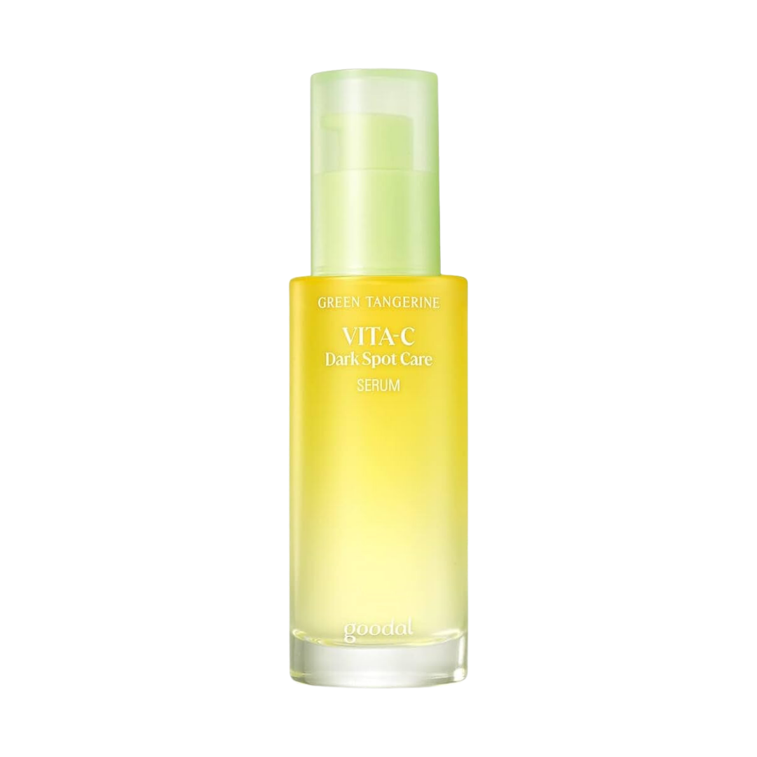Goodal Green Tangerine VitaC Dark Spot Serum 40ml — orange-green dropper bottle on white background