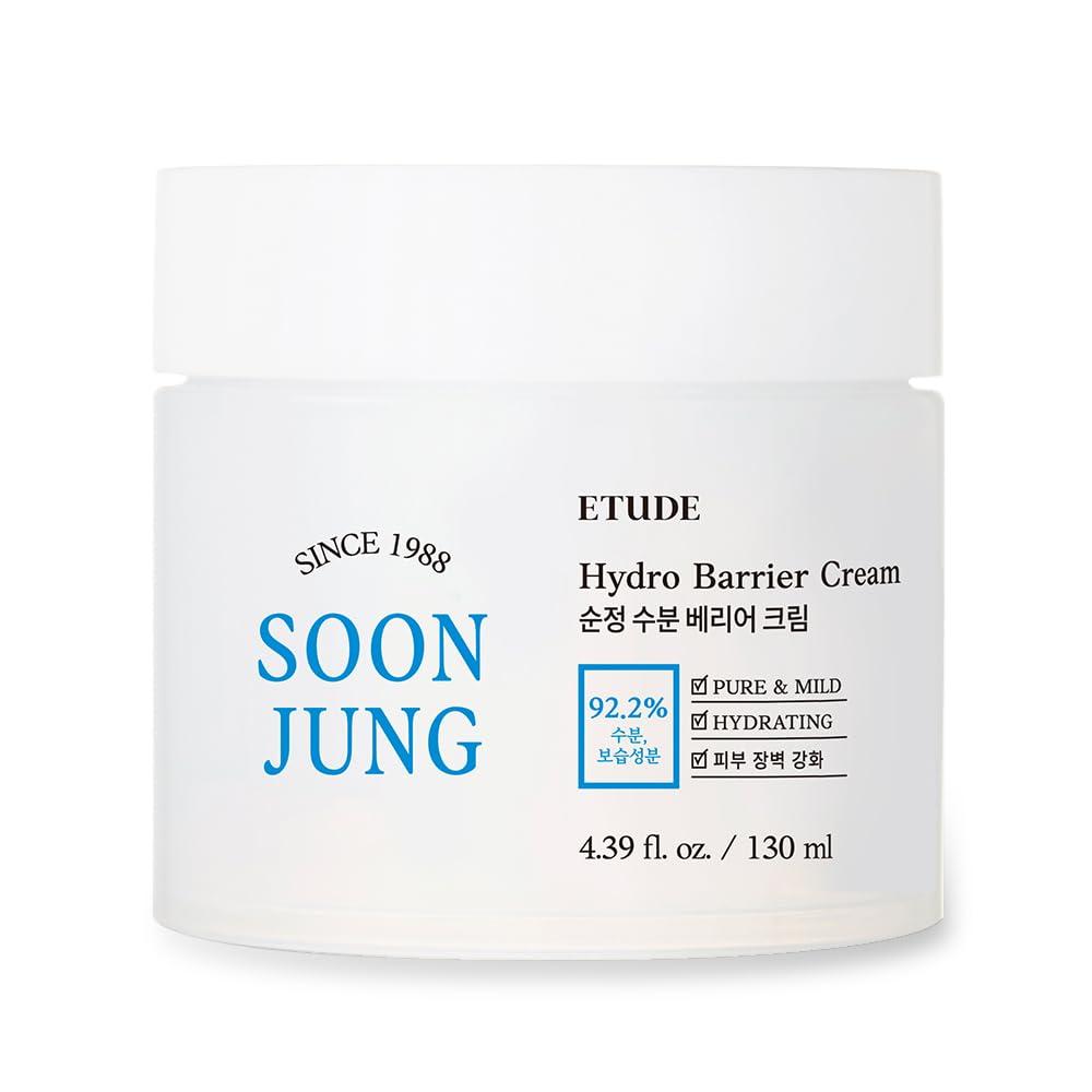 EtudeHouse SoonJung Hydro Barrier Cream 130ml — white tub with pale label and lid