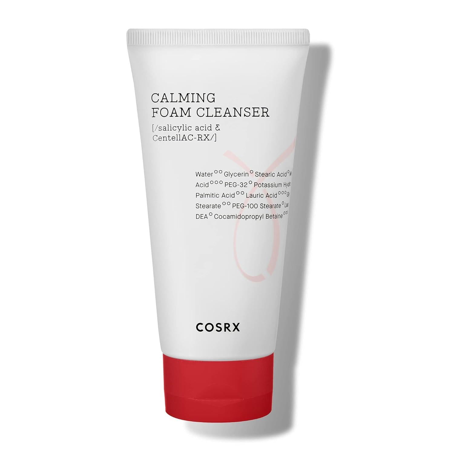 COSRX AC Collection Calming Foam Cleanser 150ml — white tube with pump on clean background