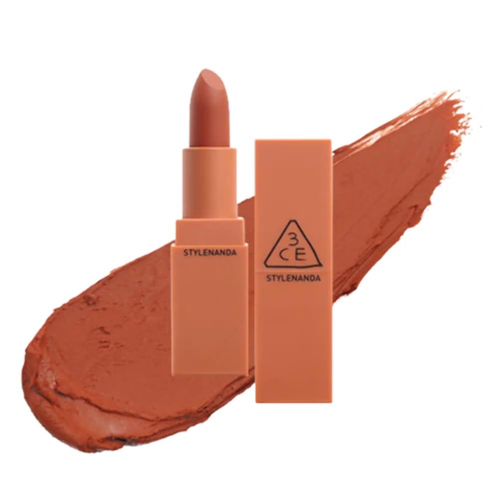 3CE Mood Recipe Lip Color 3.5g — bullet lipstick fully extended showing color tip