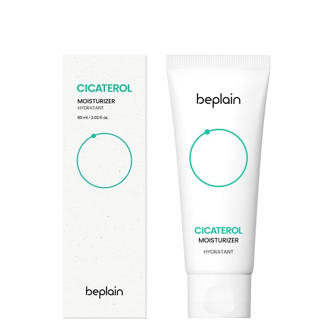 Beplain Cicaterol Moisturizer 60ml — white jar with minimal sage-green label, front view