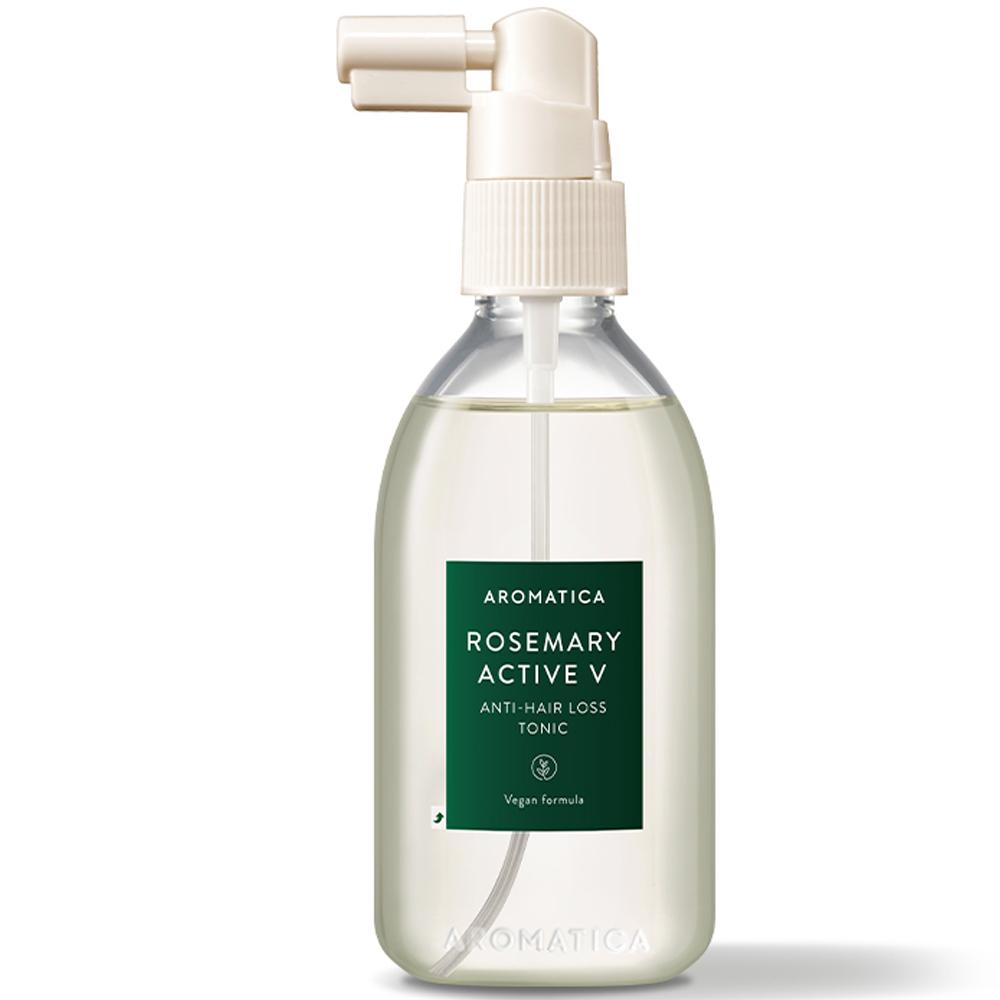 Aromatica Rosemary Active V Anti-Hair Loss Tonic 100ml — spray bottle with green rosemary sprig design