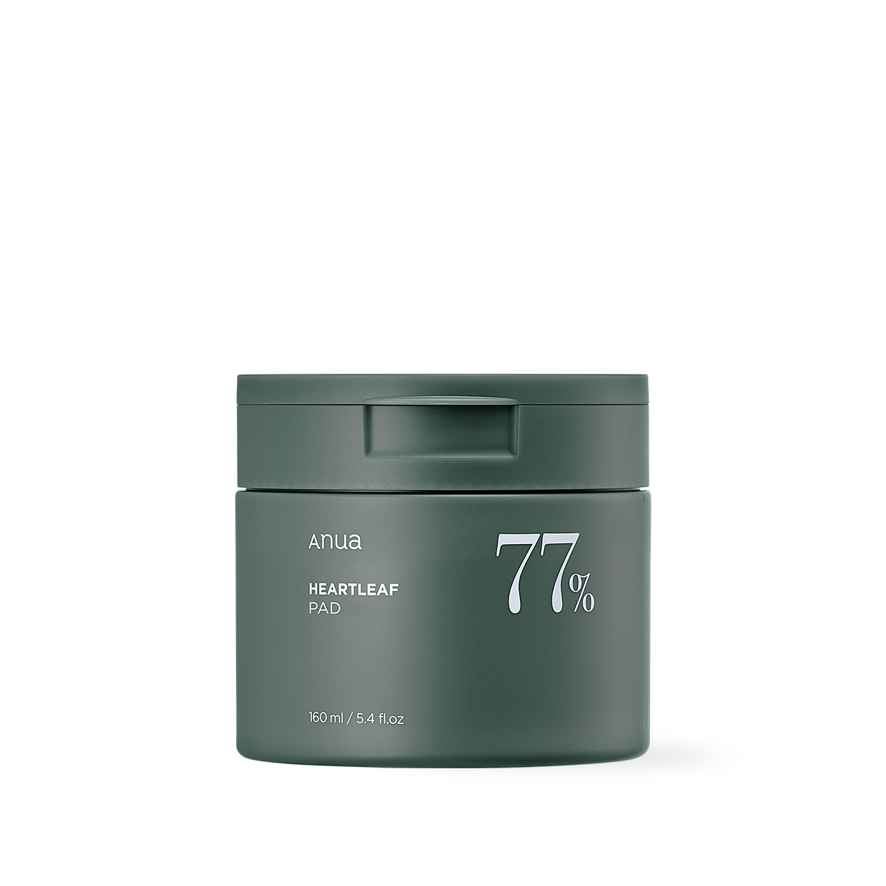 Anua Heartleaf 77% Clear Pad 70ea — white jar with toner pads visible on clean background