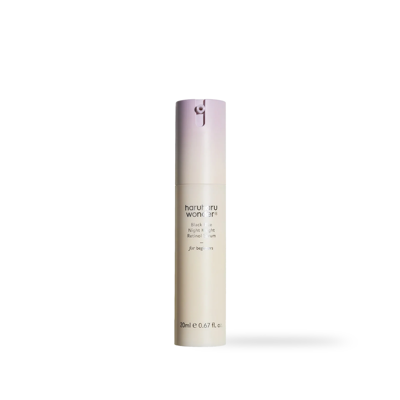 haruharuwonder Black Rice Night Knight Retinol Serum 20ml — dark night-themed bottle with dropper, front view