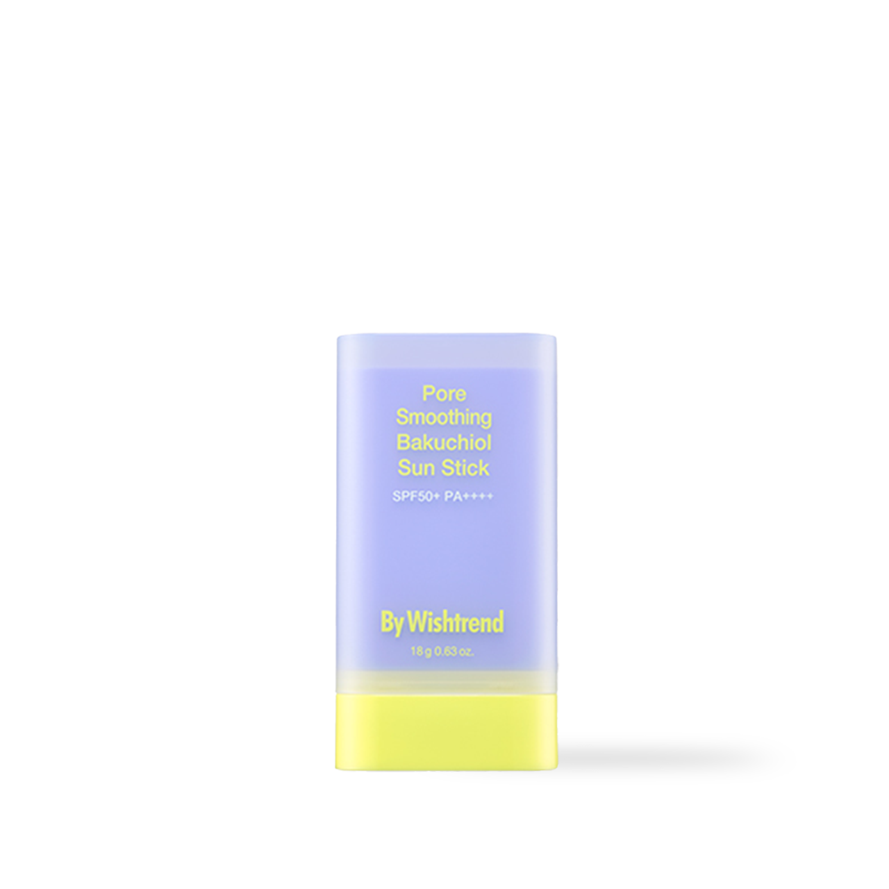 ByWishtrend Pore Smoothing Bakuchiol Sun Stick 18g — twist-up green stick on white background