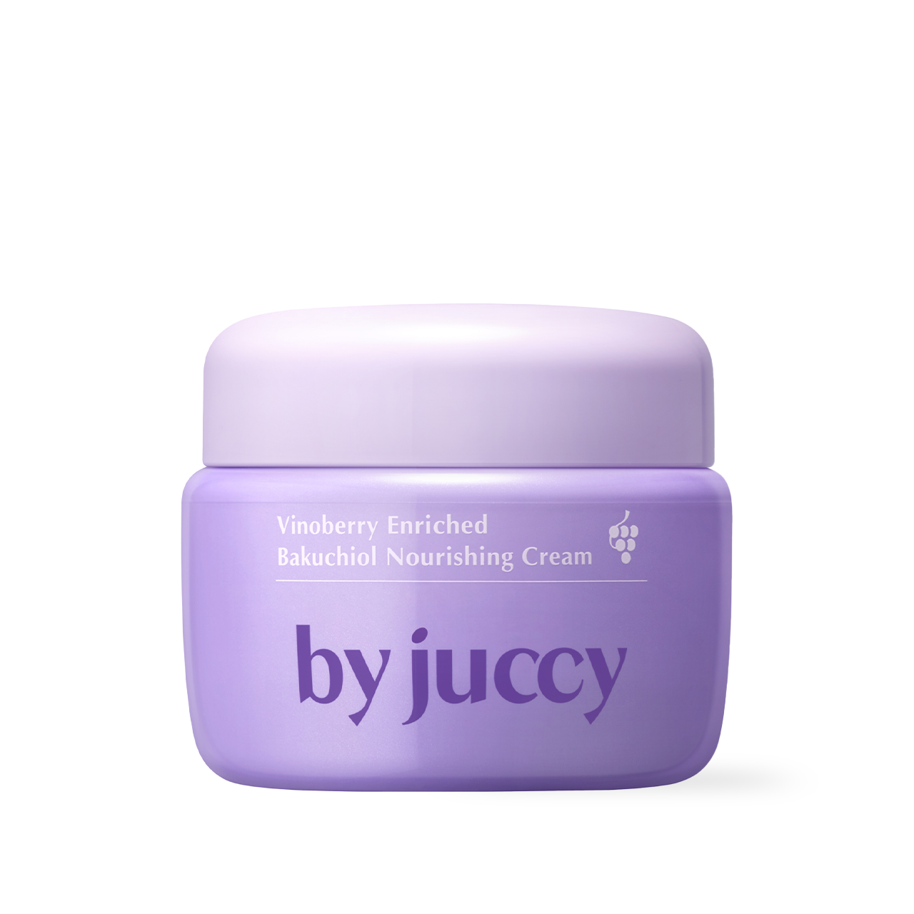 By Juccy Vinoberry Enriched Bakuchiol Nourishing Cream 55ml — rich cream jar with wine-toned lid