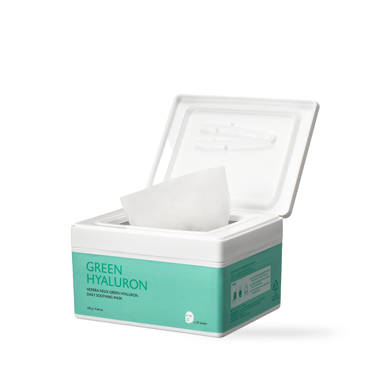 milktouch Hedera Helix Hyaluron Daily Soothing Mask 30pcs — box of sheet masks on white background