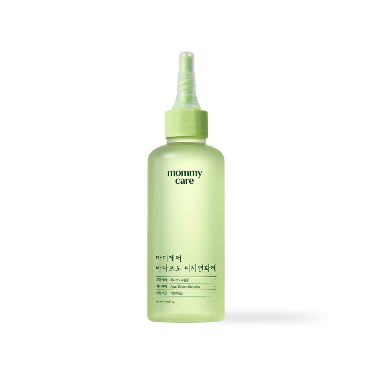 mommycare Sea Grape Aqua Sebum Soft Toner 145g — bottle with pump dispenser on clean surface