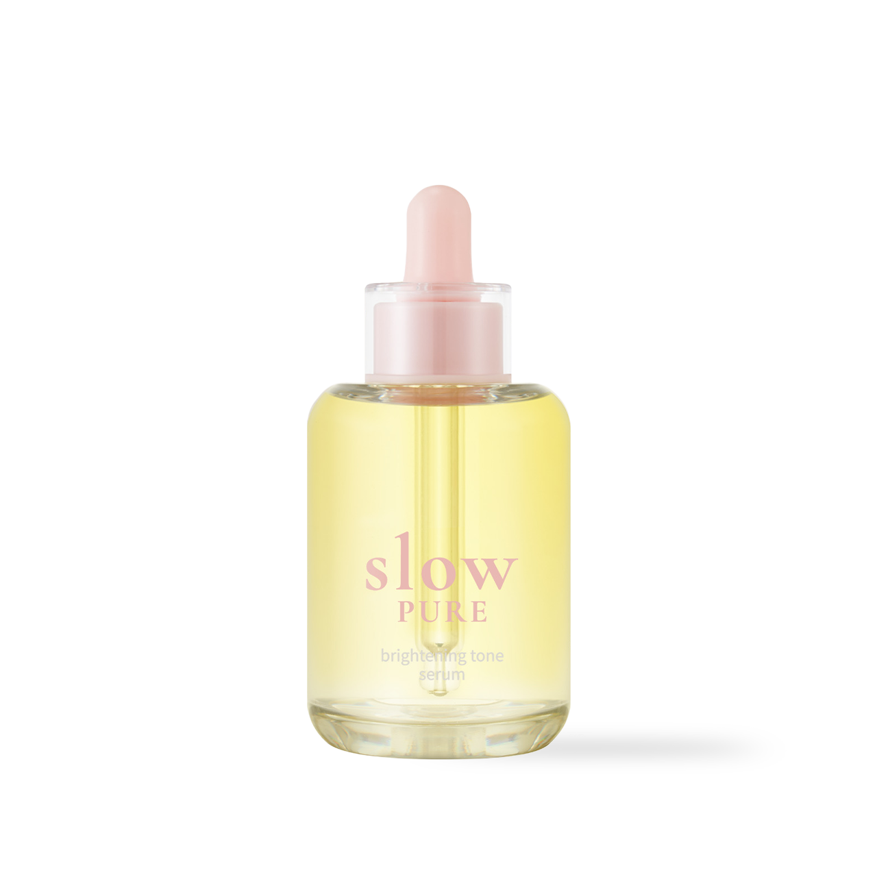 slowpure Brightening Tone Serum 50ml — orange-accented serum bottle with sea buckthorn label