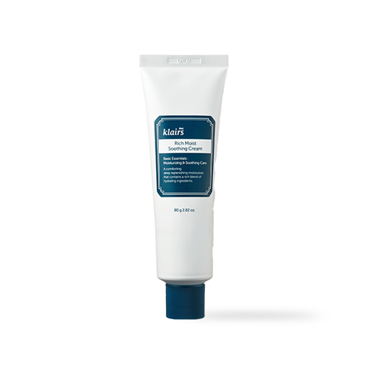 Dear Klairs Rich Moist Soothing Cream 80ml — white jar with pale label, front view