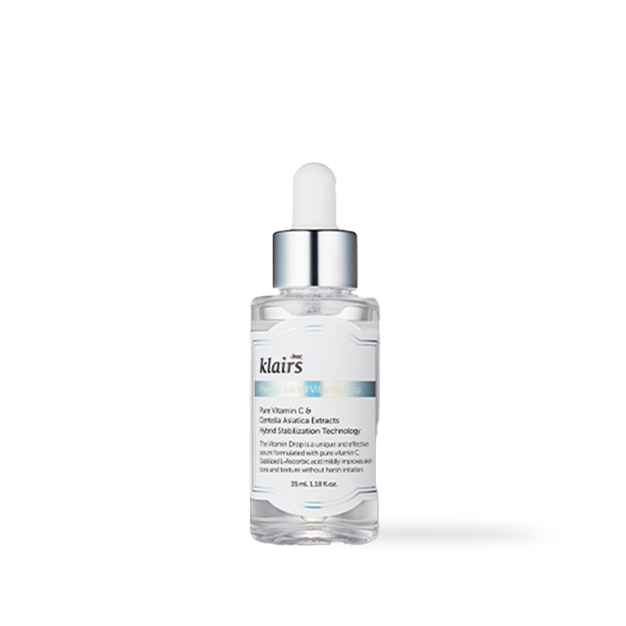 Dear Klairs Freshly Juiced Vitamin Drop 35ml — amber dropper bottle on white background