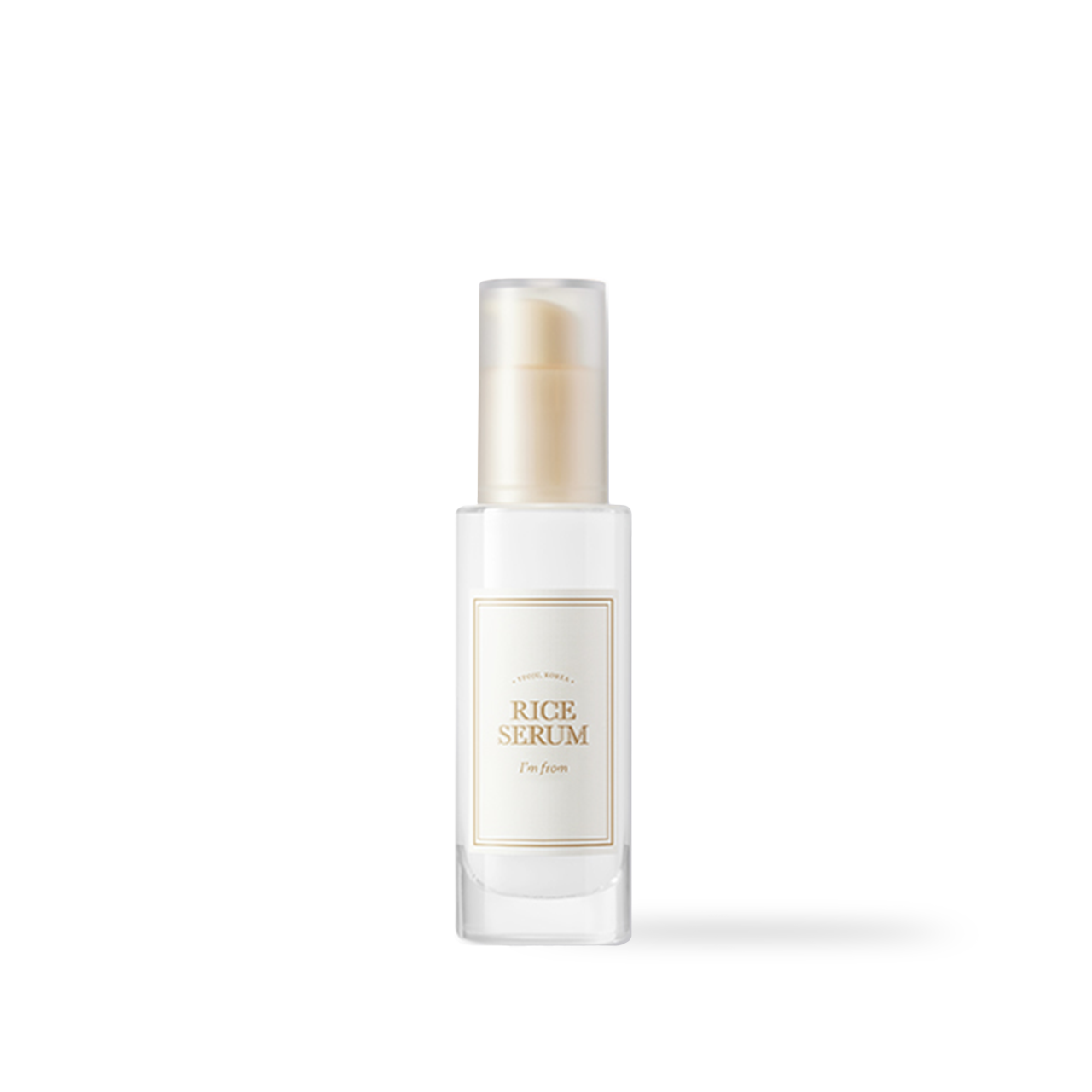 ImFrom Rice Serum 30ml — clear dropper bottle with white rice design on label