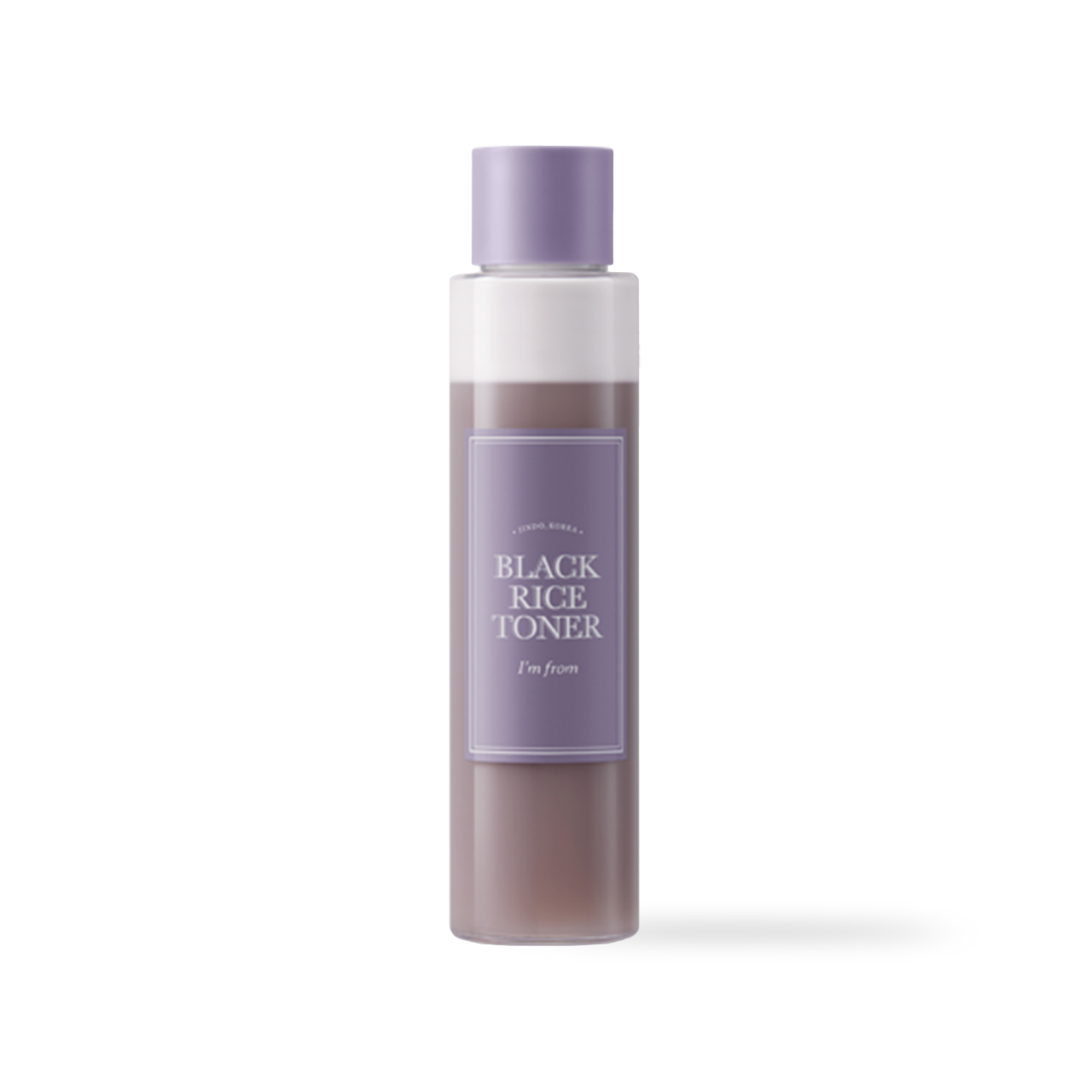 ImFrom Black Rice Toner 150ml — dark glass bottle with purple label on white background