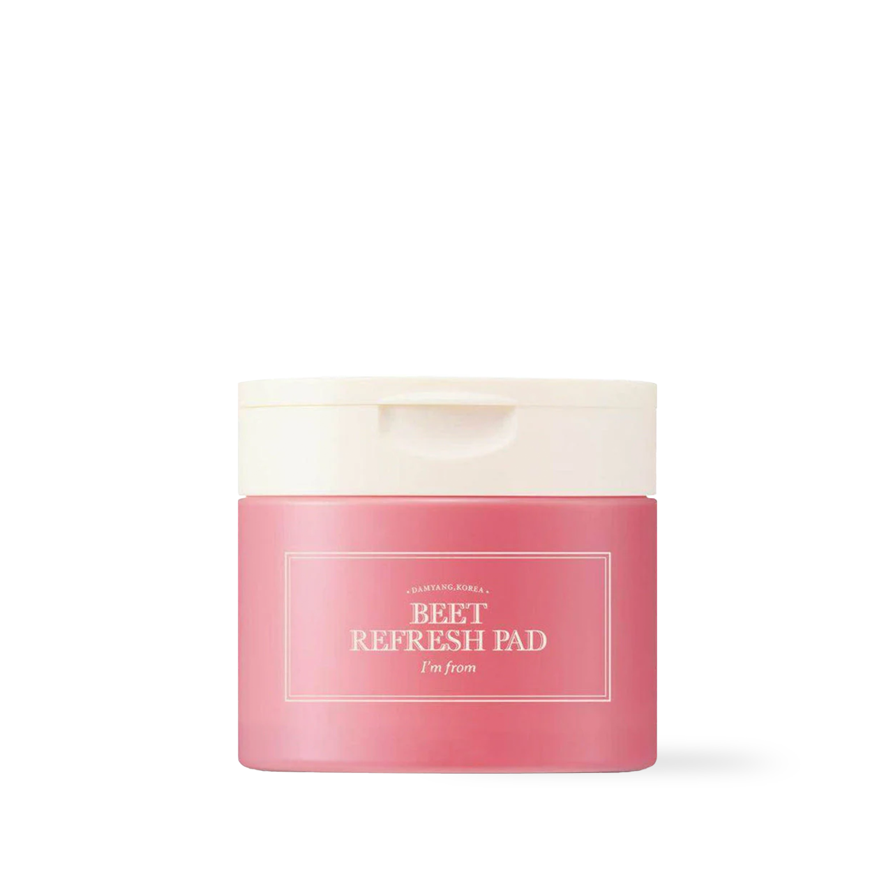 ImFrom Beet Refresh Pad 60 Sheets — dark red jar with white lid on light background