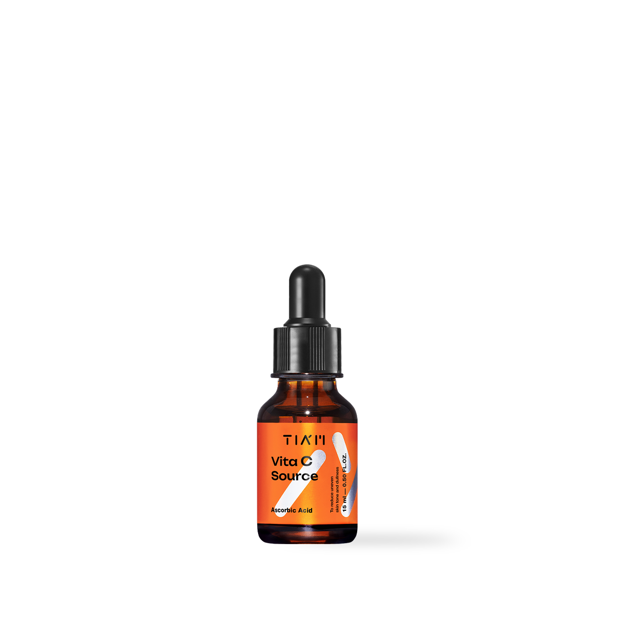 TIAM Vita C Source 15ml — small amber dropper bottle with orange label, front view